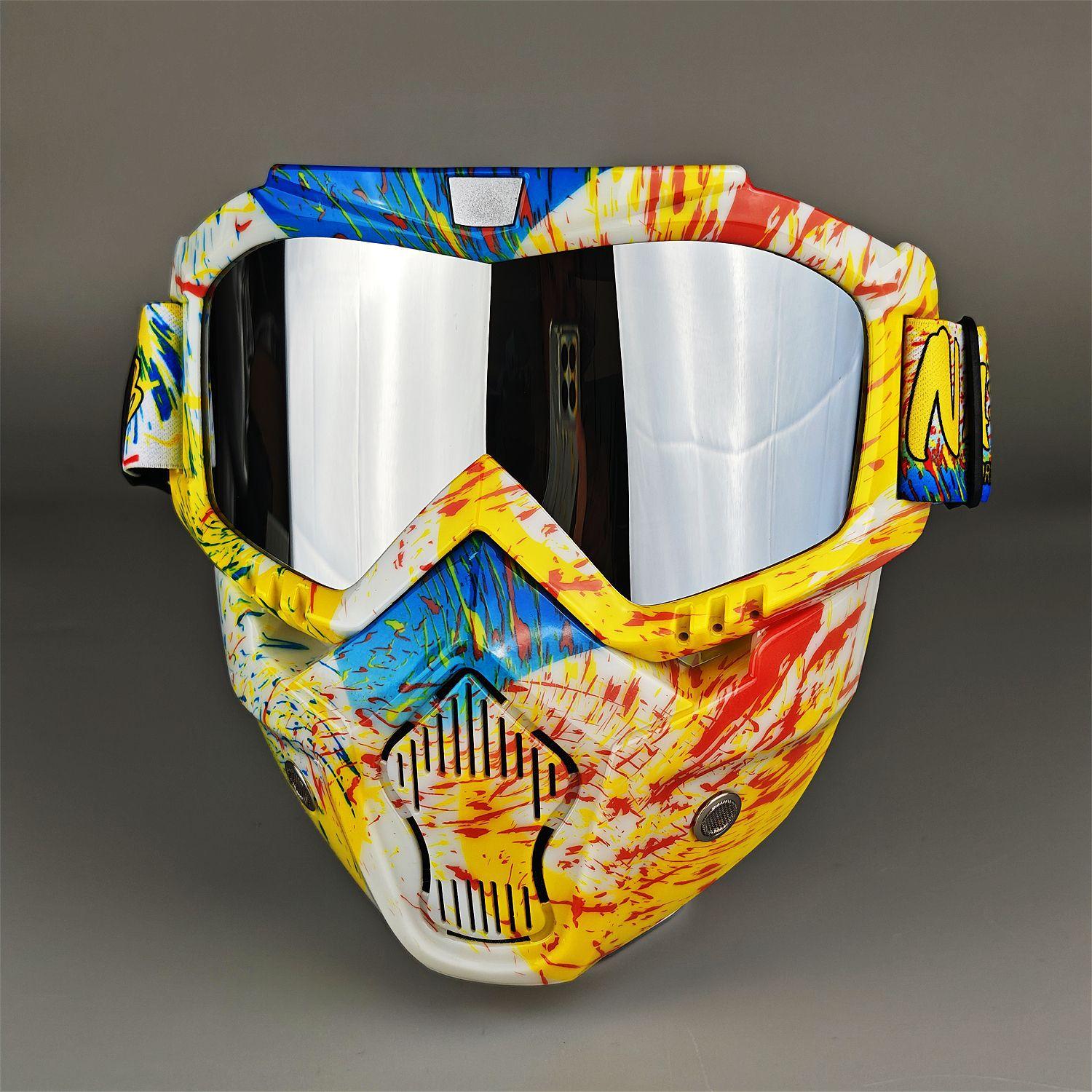 Очки Маска Велосипедная Лыжная Маска Антибликовые Анти-УФ Уличные Очки Ветрозащитные Многофункциональные