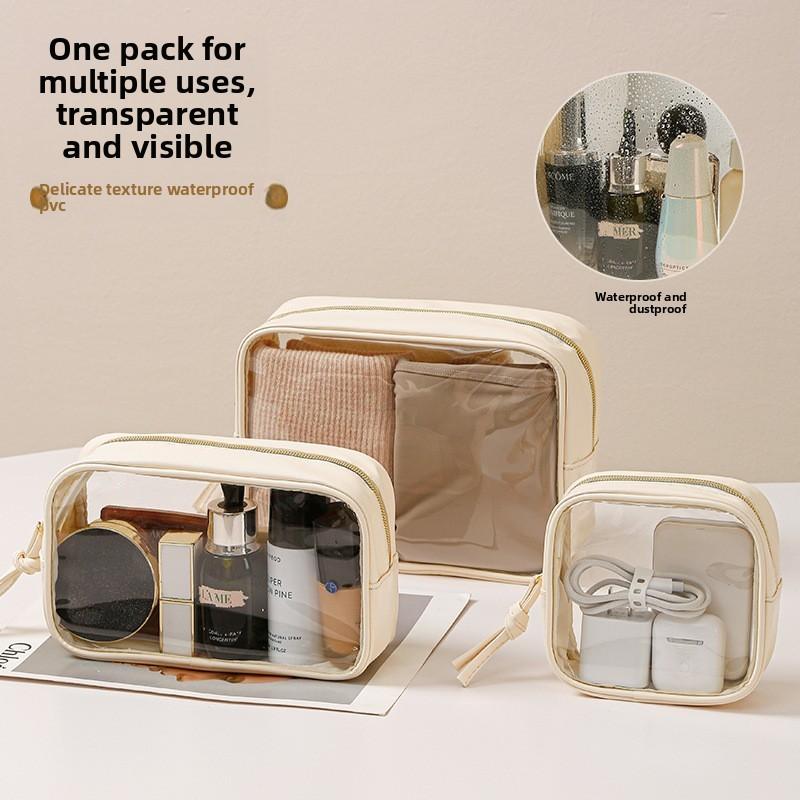 Large Capacity Travel Cosmetic Bag With Multiple Pockets For Makeup And Personal Items