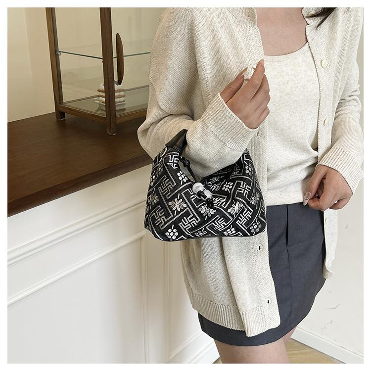 New Chinese Style Bucket Bag Fashionable Crossbody Shoulder Purse for Women CLE