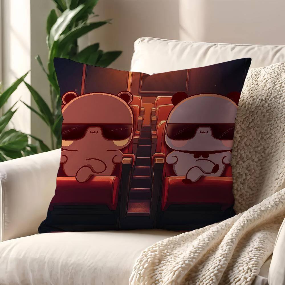 Cartoon Cute Bubu Dudu Face cushion cover Pillow Cover Decoration Room Home Sofa living Office Car Nordic Simplicity