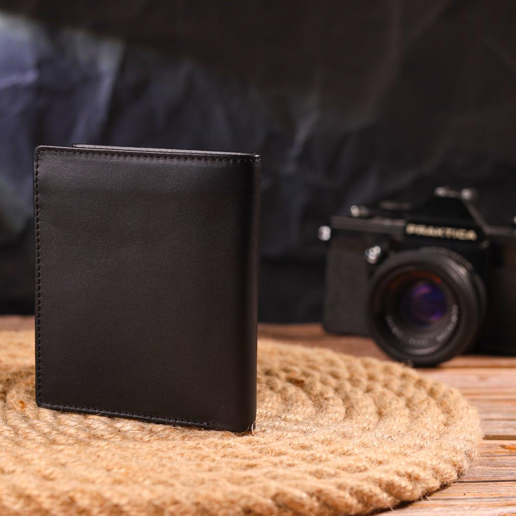 Men's Wallet Made of Genuine Smooth Leather CANPELLINI Purse 21500 Black