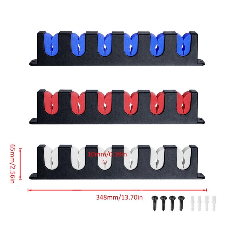 6-Rod Fishing Rod Holders Wall-mounted Horizontal Rod Stand Fishing Accessories
