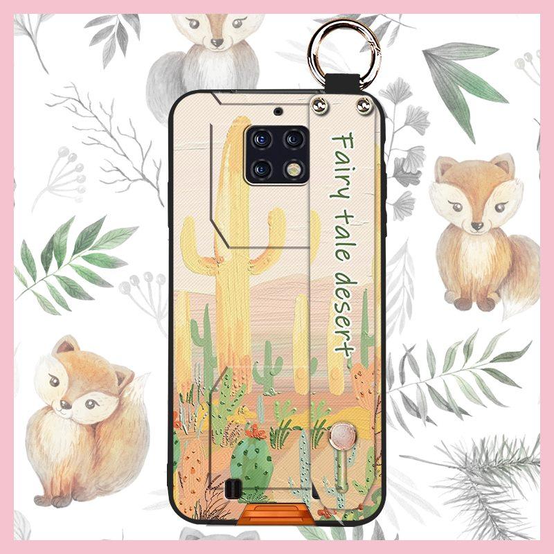 Phone Holder Wristband Phone Case For Oukitel WP6 Oil Painting Soft Case Fashion Design Protective Kickstand Anti-knock