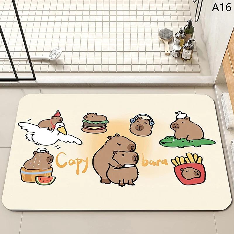 Capibala Dolphin Bathroom Absorbent Floor Mat Toilet Dirty Diatomaceous Mud Floor Mat Toilet Door Non-Slip Mat Exquisite HOME