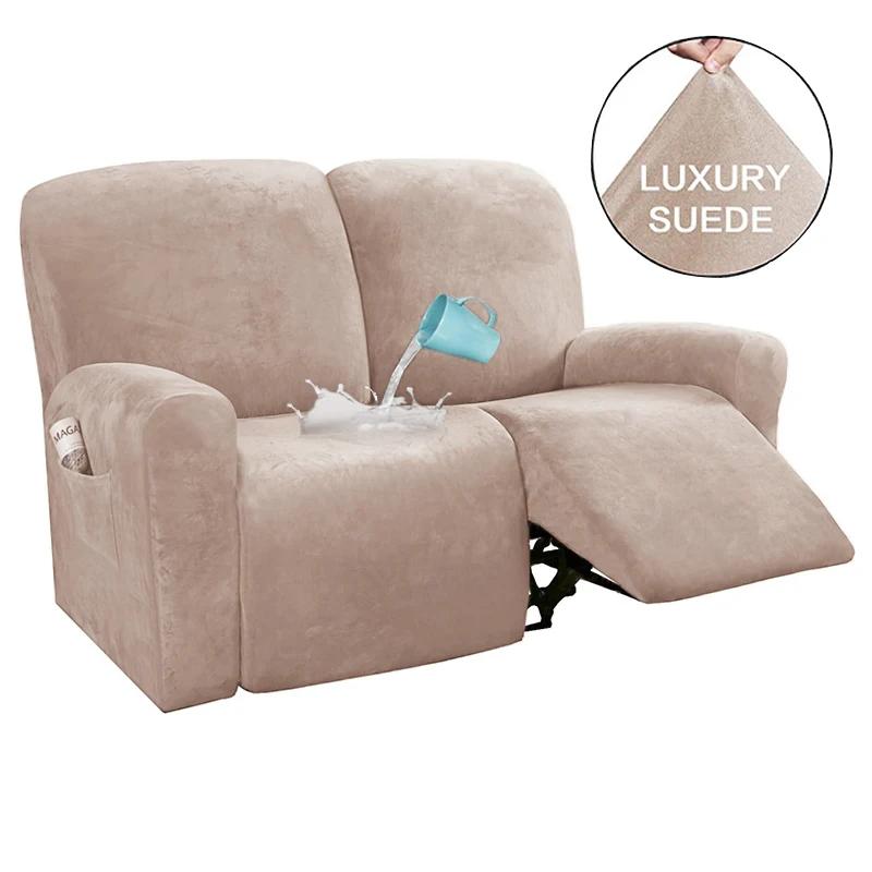 1 2 3 Seater Water Repellent Recliner Sofa Cover Elastic Spandex Relax  Chair Cover for Living Room Armchair Sofa Covers