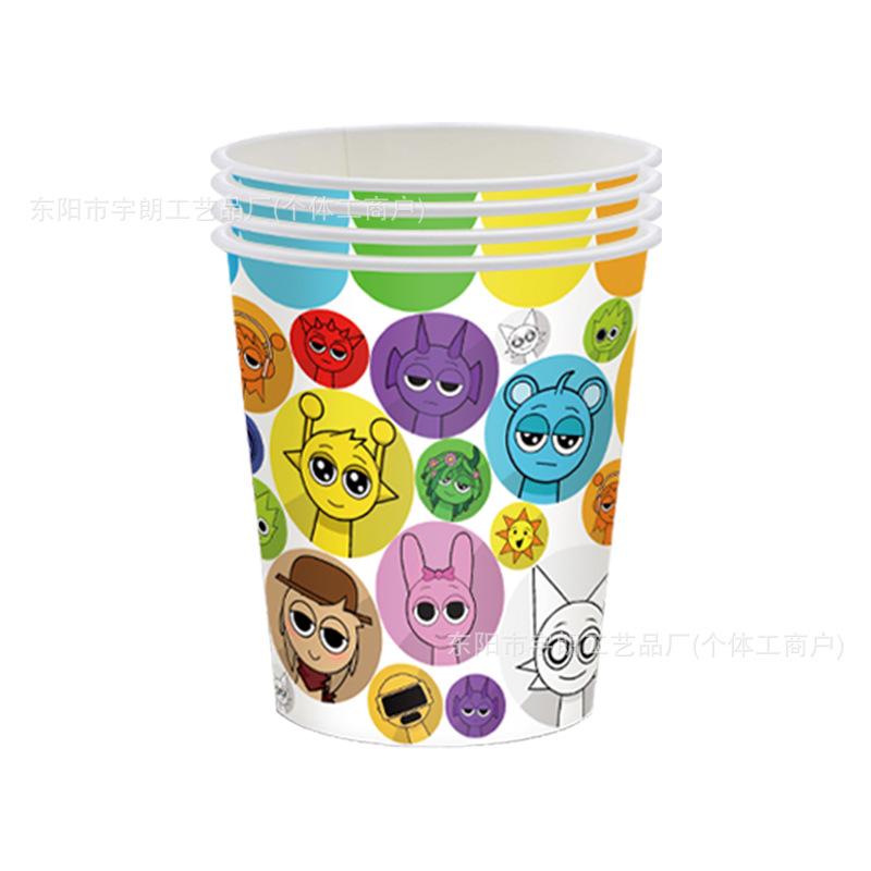 Children's cartoon prunki theme birthday party rhythm box cardboard tablecloth decoration
