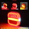 For Truck UTV ATV Van Square 12V 24V Car Tail Lamp Car Accessories License Plate Lamp Taillight Turn Signal Indicator 28 LED