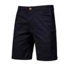 European and American Men's Cotton Slim Fit Shorts in Solid Colors for Summer Casual Wear