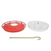 CourtyardShaped Bird Feeder Transparent Hanging Bird Water Feeder for Garden Terrace(Red )