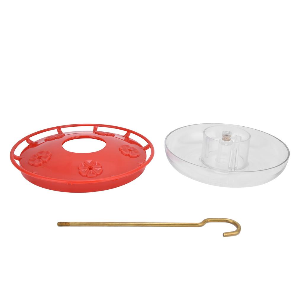 CourtyardShaped Bird Feeder Transparent Hanging Bird Water Feeder for Garden Terrace(Red )