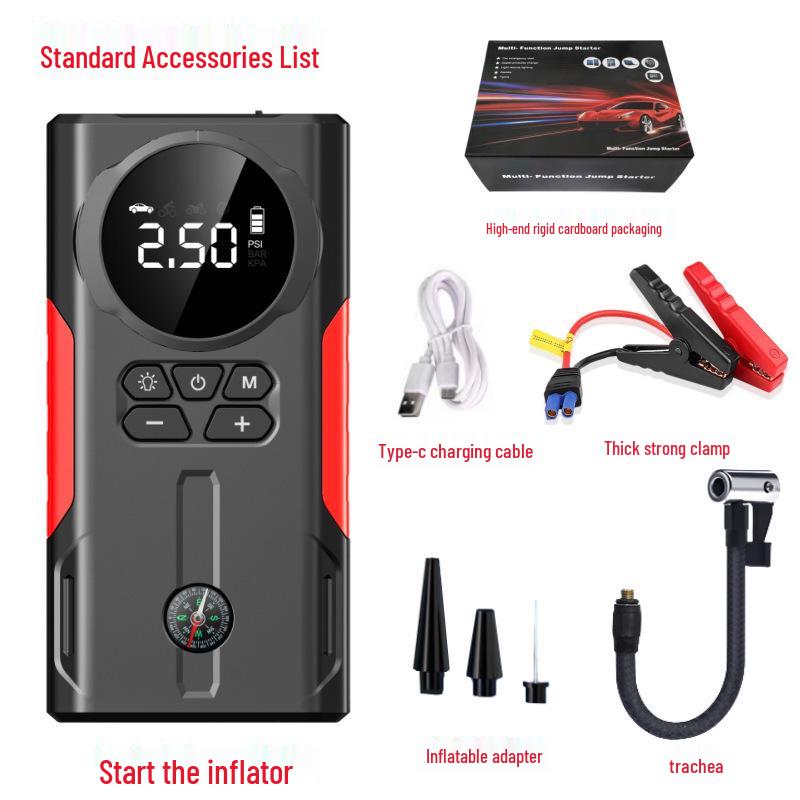 

Wireless Car Air Pump & Jump Starter with Tire Pressure Gauge No Specification