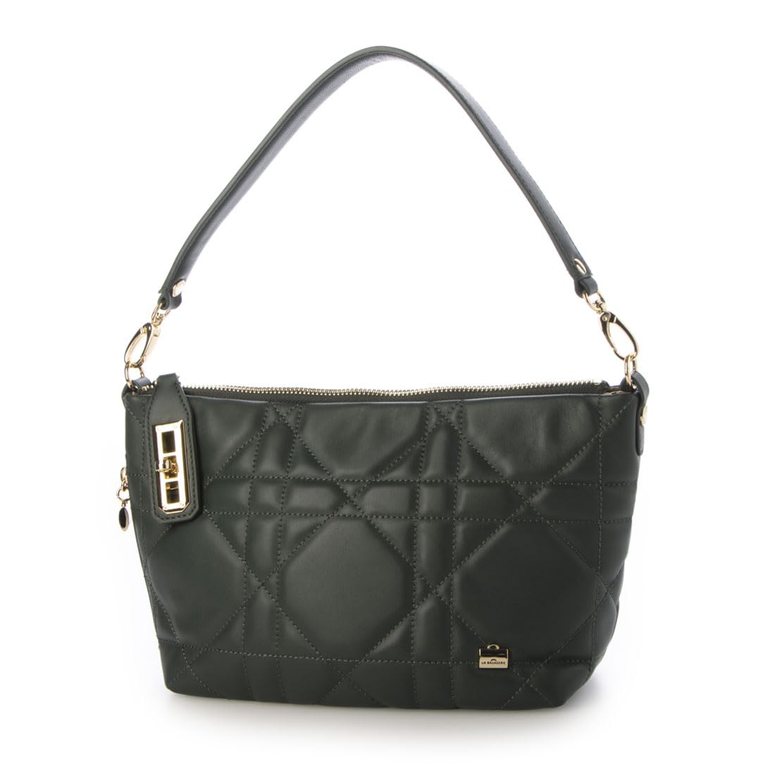 

Shoulder sheepskin shoulder dark green [Labagerie] bag, quilted, 2-way bag, (85)