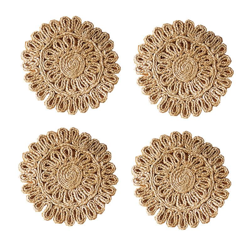 Woven Casserole Mat, Corn Husk Straw Placemat, Thermal Insulation Table Mat, Thermal Insulation Mat, Coaster, Corn Husk Thermal Insulation Mat.