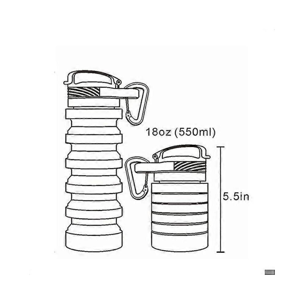 550ml Silicone Collapsible Water Bottle Outdoor Car Travel Handy Water Cup Gym Water Cup Necessities