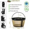 2pcs Reusable Coffee Filters for 8-12 Cup Replacement Coffee Filter Basket