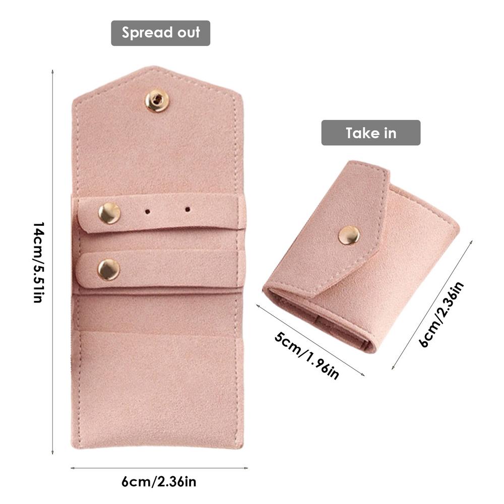 Travel Portable Jewelry Organizer Roll Foldable Jewelry Case For Bracelet Ring Necklaces Earring Jewelry Storage Bag Travel Bags