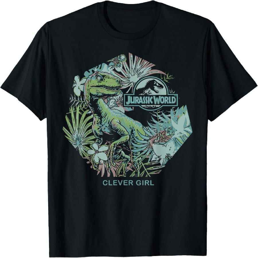 

Jurassic Park Raptor Clever Girl Tropical T-Shirt XXXXXL чорний