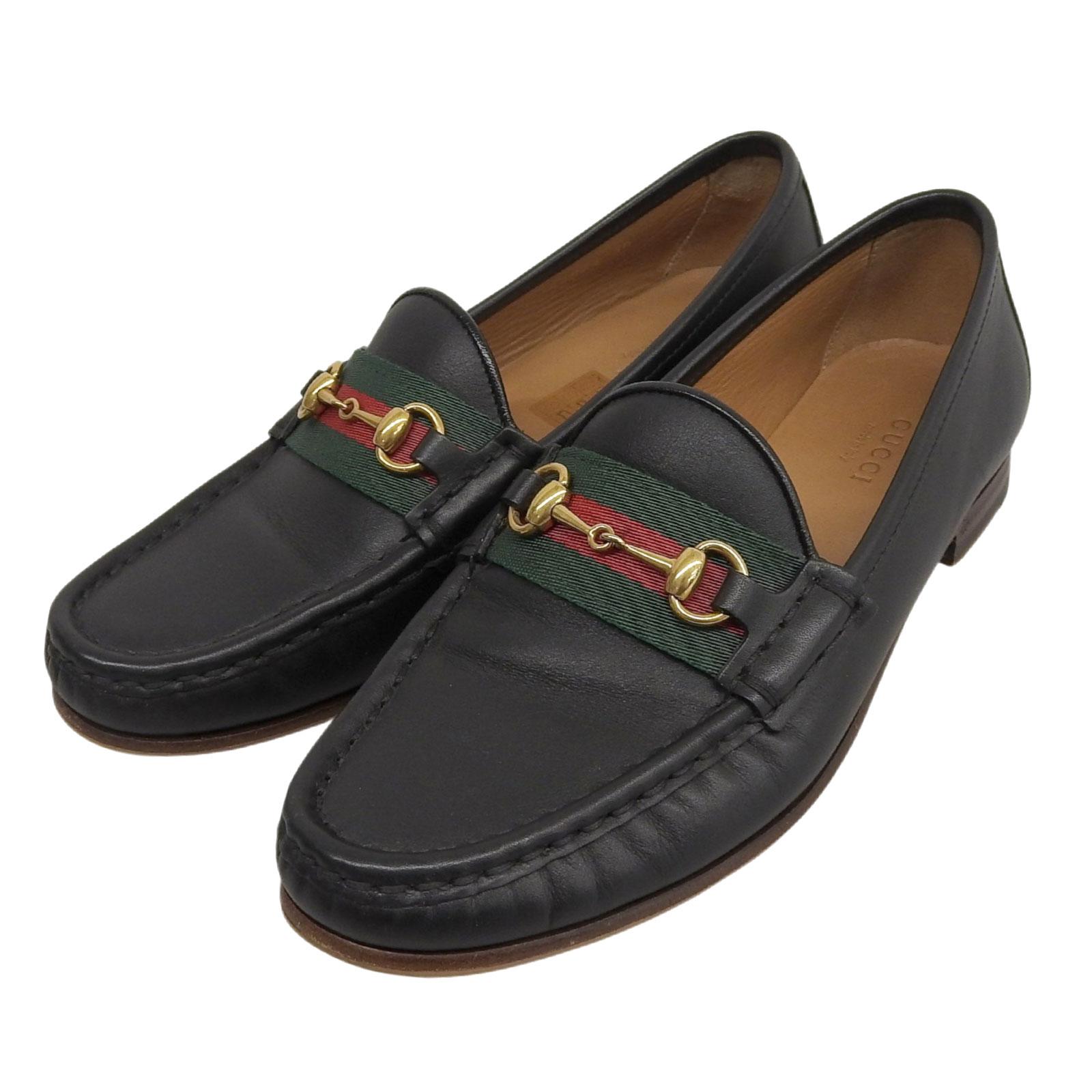 Great GUCCI loafers black leather Women 36 384874 Used 22450₽