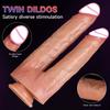 2026 Telescopic Dual-Ended Dildo for Women Flexible Realistic Double Penetration Adult Toy Soft Waterproof Phallus for Vaginal Anal G-spot Stimulation