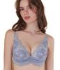 Peach John 2 Cups Extra Thick Full All Explosive Wireless D70 Push-Up Bra, Up, Pads, Bust, Lace, Vision, Bra, Blue,