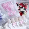 50pcs/lot Black White Bowknot Nail Art Charm Decorations 3D Nail Ornament Jewelry Classic Manicure DIY Resin Accessories