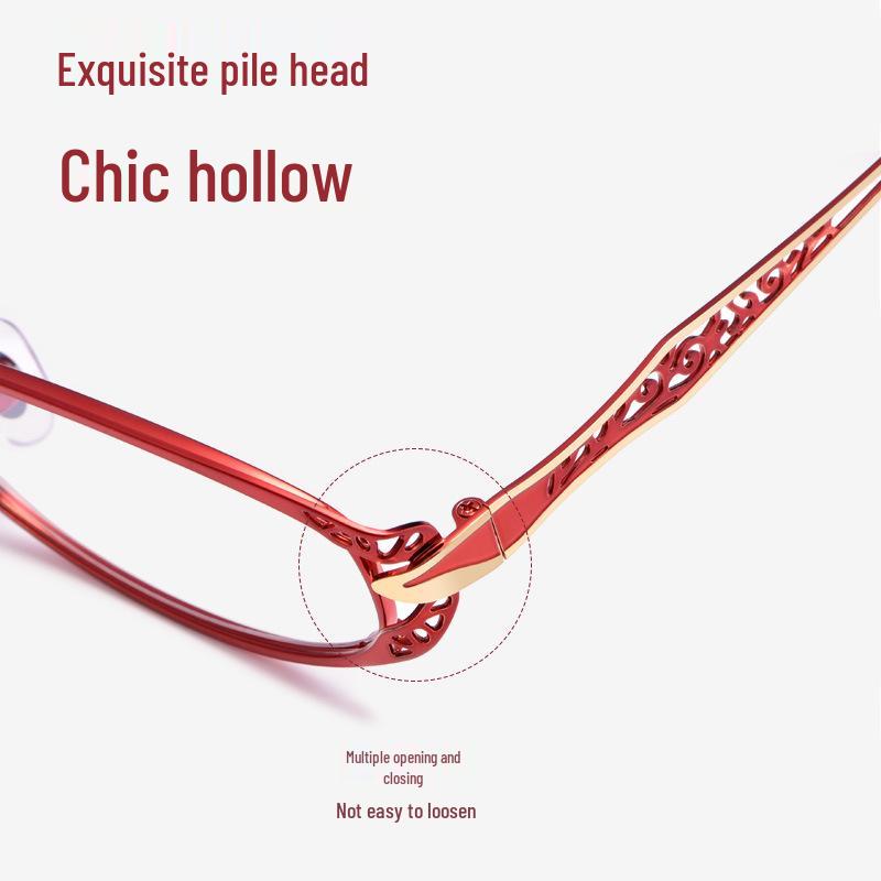 Exquisite Ultra-Light Metal Alloy Glasses Frame for Women with Small Faces