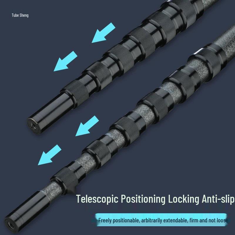 Telescopic Carbon Fiber Fishing & Angling Rod: Lightweight, Durable, Multi-Use for Weeding & Fruit Picking