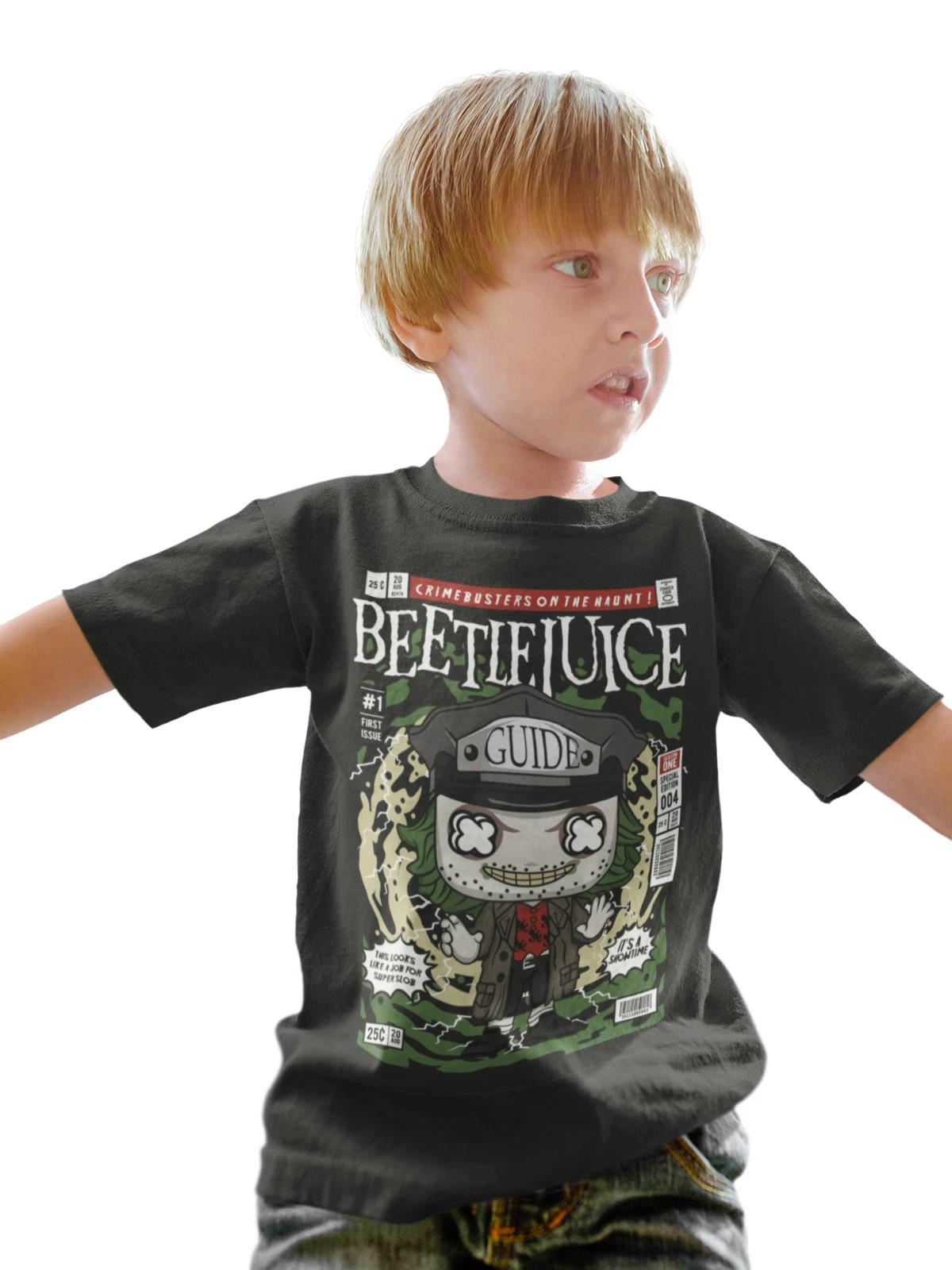 beetlejuice halloween 90s film movie kids girls boys funny birthday kids boys T-Shirt 160