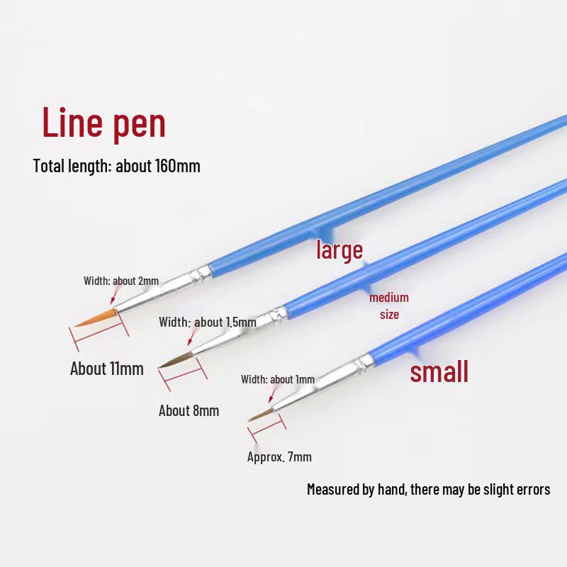 Blue Small Nail Art & Watercolor Brush: Nylon Fine Tip for Painting & Face Art Small Blue Rod Fine Tip Brush