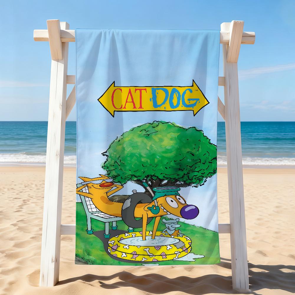 Cartoon cute C-Cat D-Dog Towel Drying Bath Towel Applicable To Light Swimming Camping Yoga Beach Out