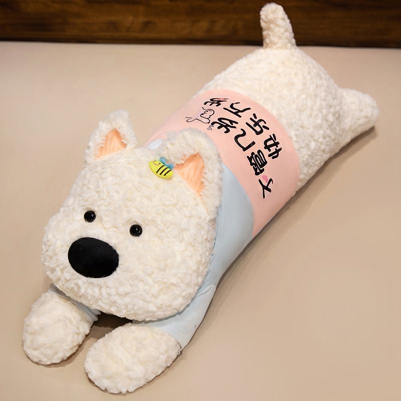 110cm Huge Kawaii Dog Plush Toys Cartoon Stuffed Animal Cute Soft Cuddly Baby Plushie Pillow Lie Prone Toy For Girls Gift Decor
