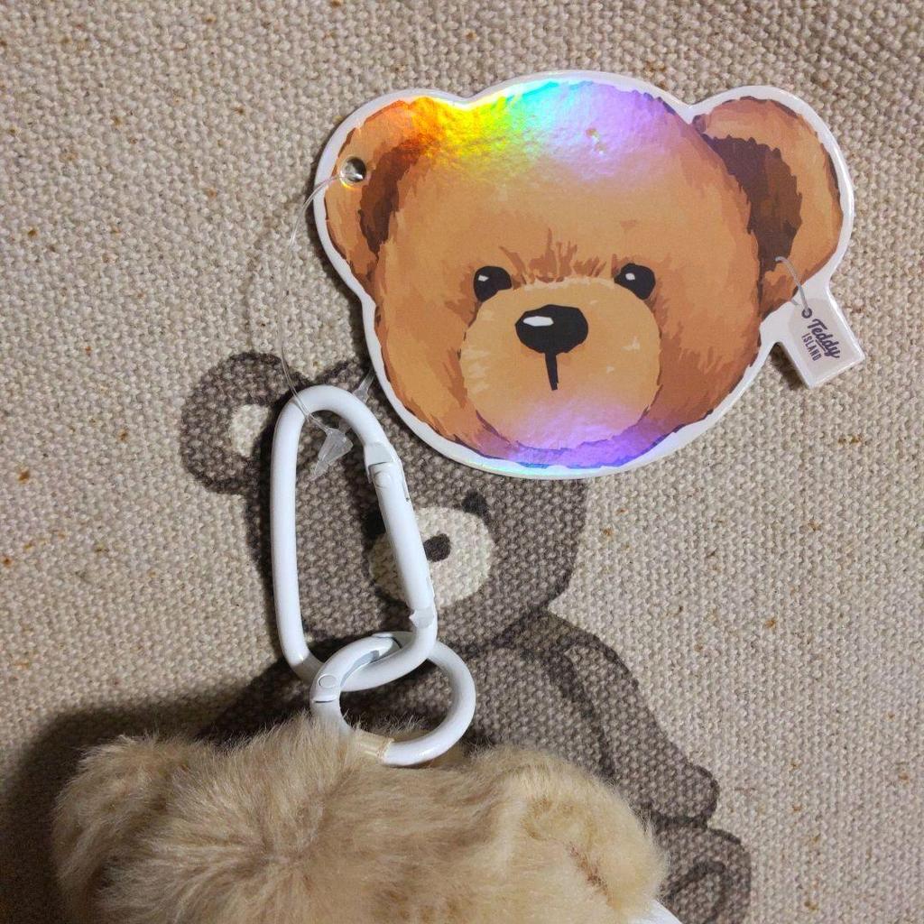 [USED] TEDDY ISLAND Teddy Island Plush Keychain (Sitting)
