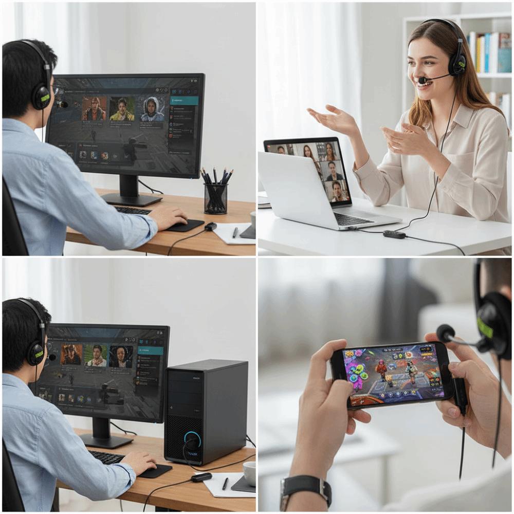 Physical Noise Reduction USB Headphones Noise Cancelling Noise Cancelling Headphones for Phone PC