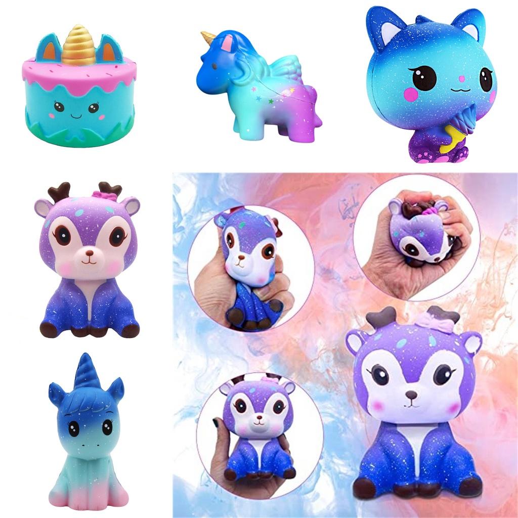 Squeezeable Unicorn Toy Slow Rebound Pu Foam Cartoon Style