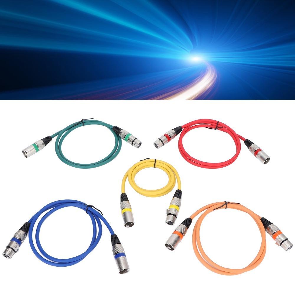5PCS XLR Male to Female XLR to XLR Microphone Cable 3 Pin Color Coded Mic Patch Cord for Mic Mixer