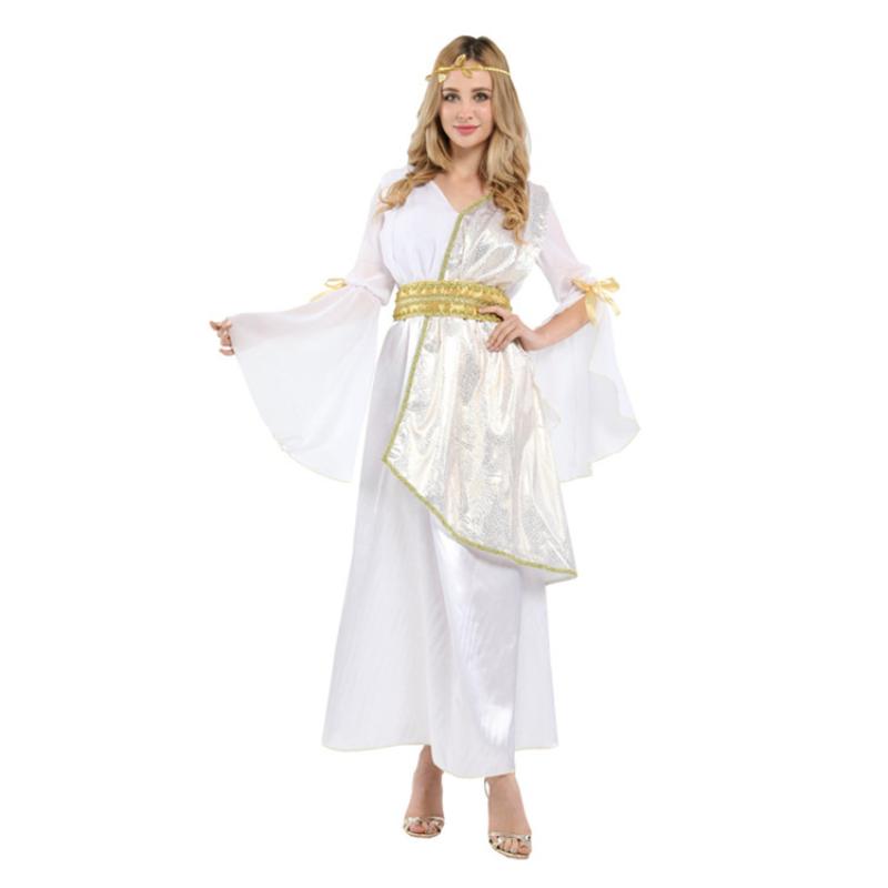 Vestido de diosa griega Atenea, noble y elegante, disfraz de cosplay para mujeres adultas, fiesta de Halloween, atuendos árabes