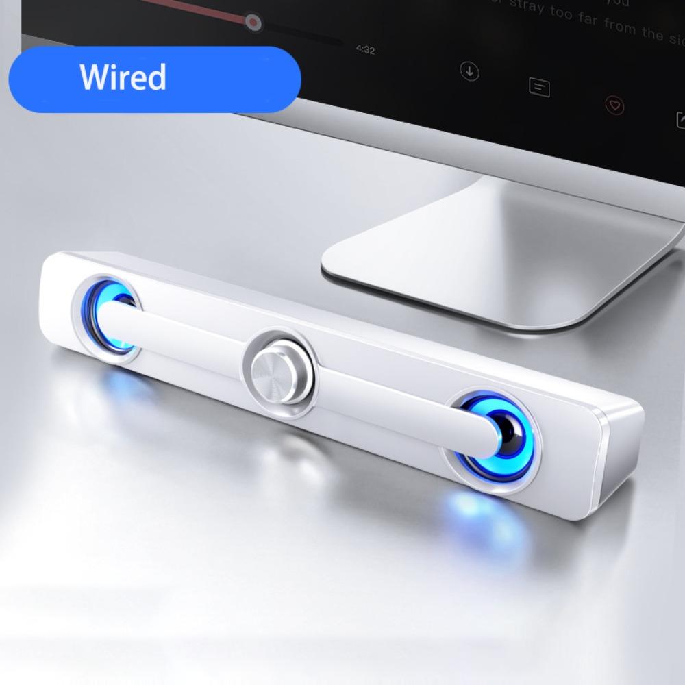 

3,5 мм Aux USB Динамик Встроенный Сабвуфер Стереодинамик Профессиональный Проводной Динамик Домашний Кинотеатр Wired White