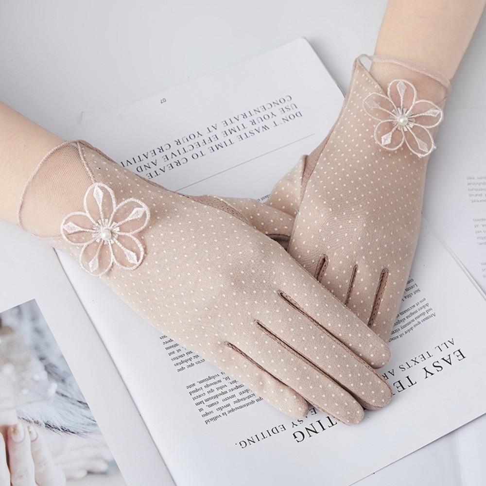 Non-slip Sun Protection Gloves Breathable Mittens Fashion Touch Screen Gloves  Women
