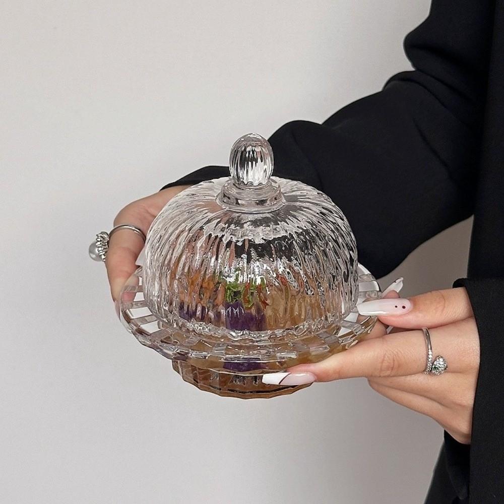 Transparent Tremella Glass Bowl European-Style Small Soup Bowl Yogurt Bowl  Dessert Serving