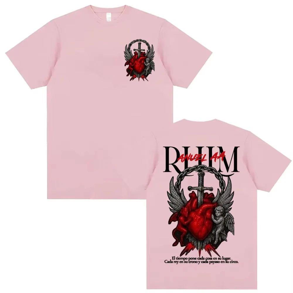 Rapper Anuel Aa Rhlm 2 Album Tour Graphic Tshirts Y2k Hip Hop T Shirts Casual Loose Short Sleeve Oneck Print T Shirts Unisex