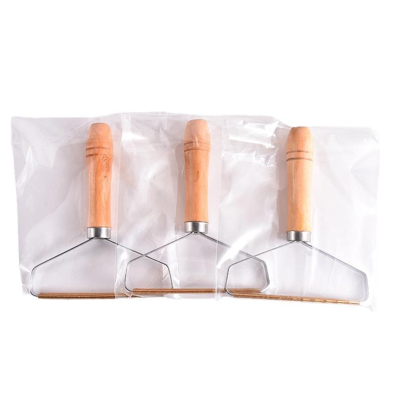 Wooden Handle Hair Remover Does Not Damage Clothes Wool Coat Manual Shaver Stainless Steel
