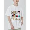 Merry Christmas T Shirt Black Plaid and Glitter Tree Pattern for Holiday Season