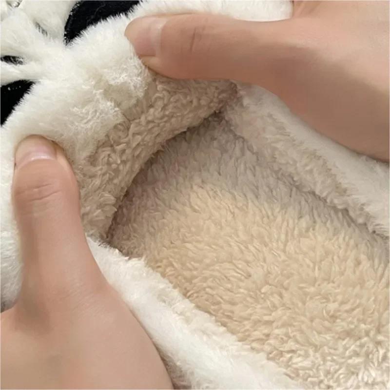 Autumn and Winter Women's Cotton Slippers 2024 New Home Floor Cotton Shoes Warm and Anti Slip Skull Head Men's Cotton Slippers