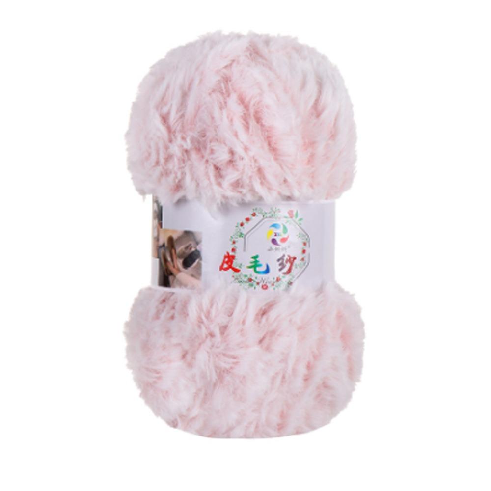 Soft Faux Mink Fur Yarn Skin Friendly Plush Yarn Thread Imitation Mink Yarn  Crocheting