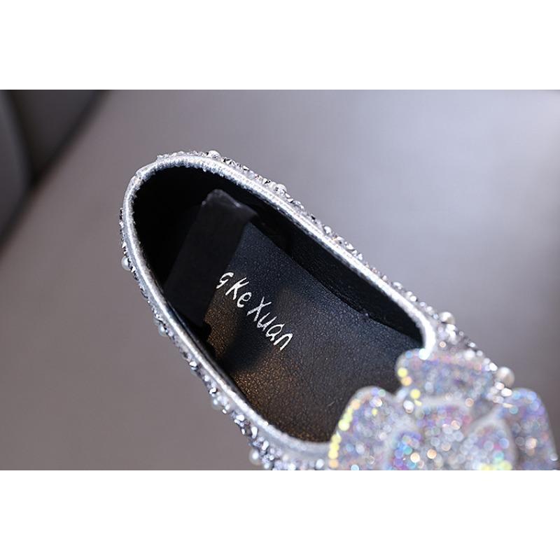Autumn new style ladylike baby girl children's princess rhinestone single shoes leather shoes dance performance shoes