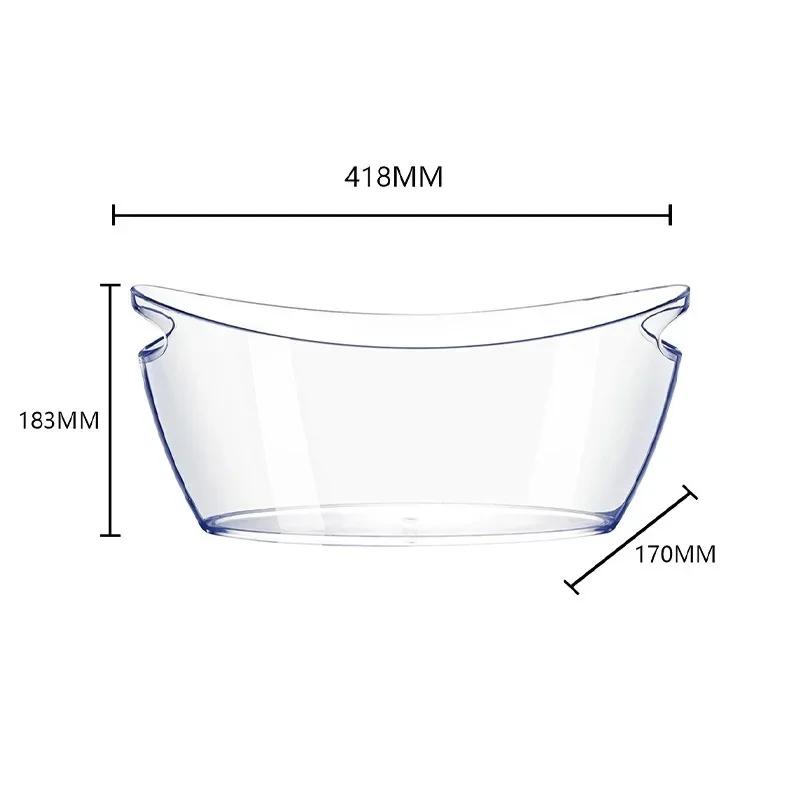 5LTransparent Ice Cube Storage Bucket Beer Wine Bucket Bar Ice Bucket Container Champagne Can Wine Champagne Beer Chiller Hot