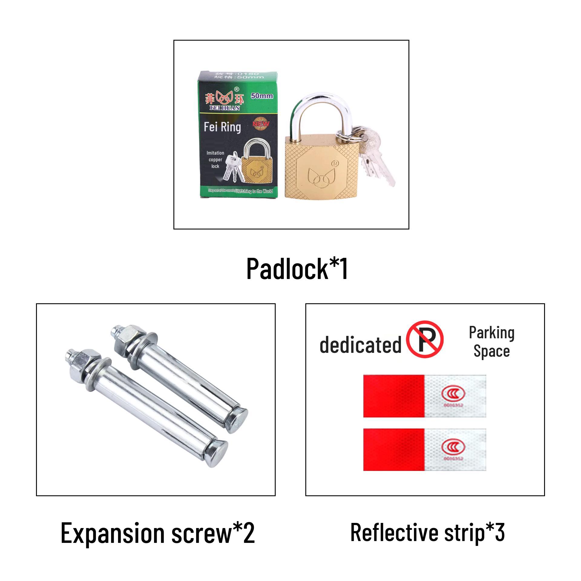 Triangle Ground Lock: Anti-Collision, No-Drilling Car Stopper & Parking Space Protector