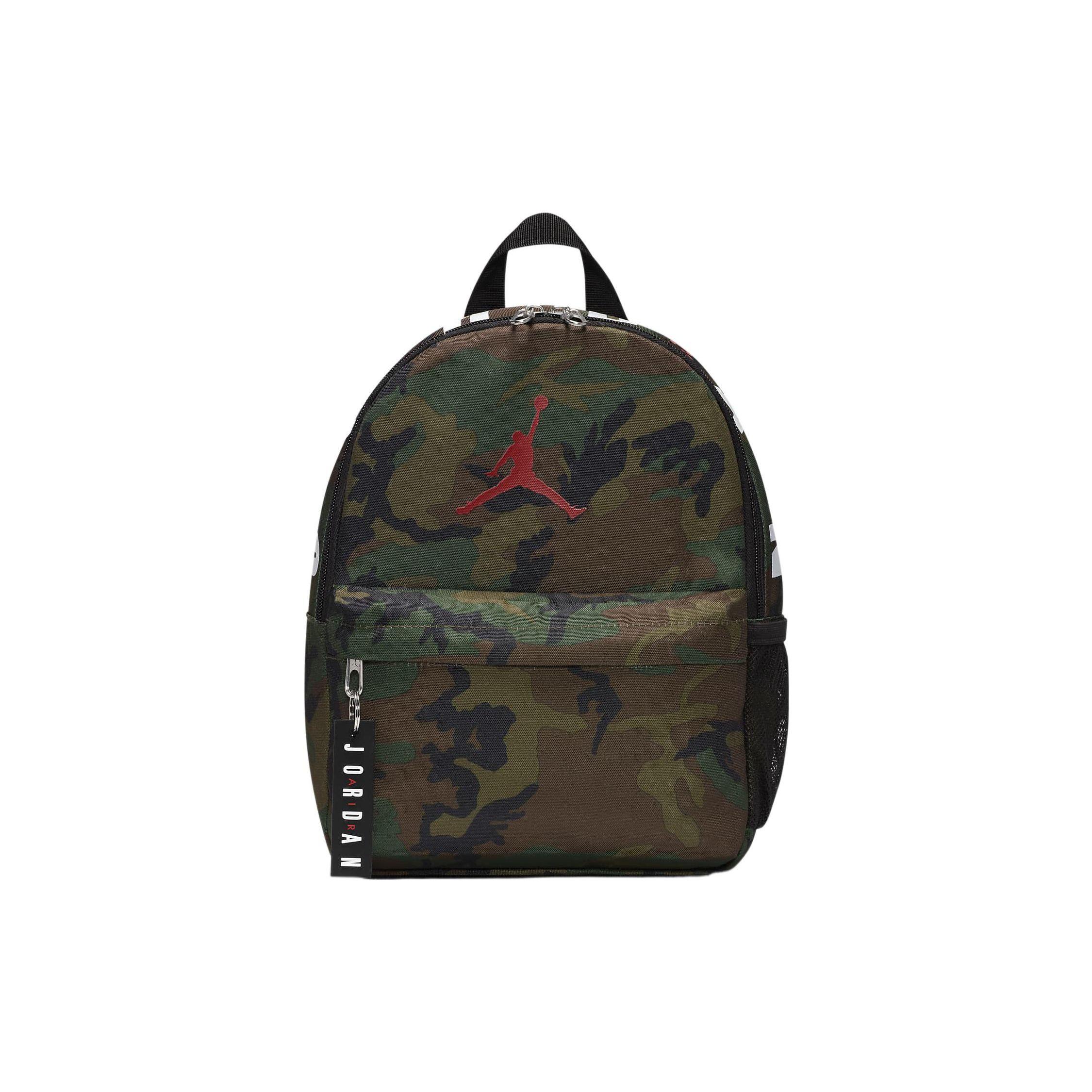 Jordan All Over Logo Camouflage Print Zipper Backpack Unisex Backpack Camouflage-Green DV5304-347 Camouflage Green