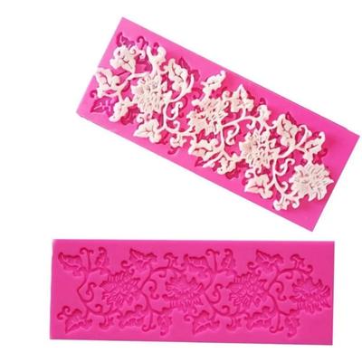 Lace Flower And Leaf Sugar Process Silicone Lace Embossed Cake DIY Mold Candy Decoration Mold Pad Wholesale