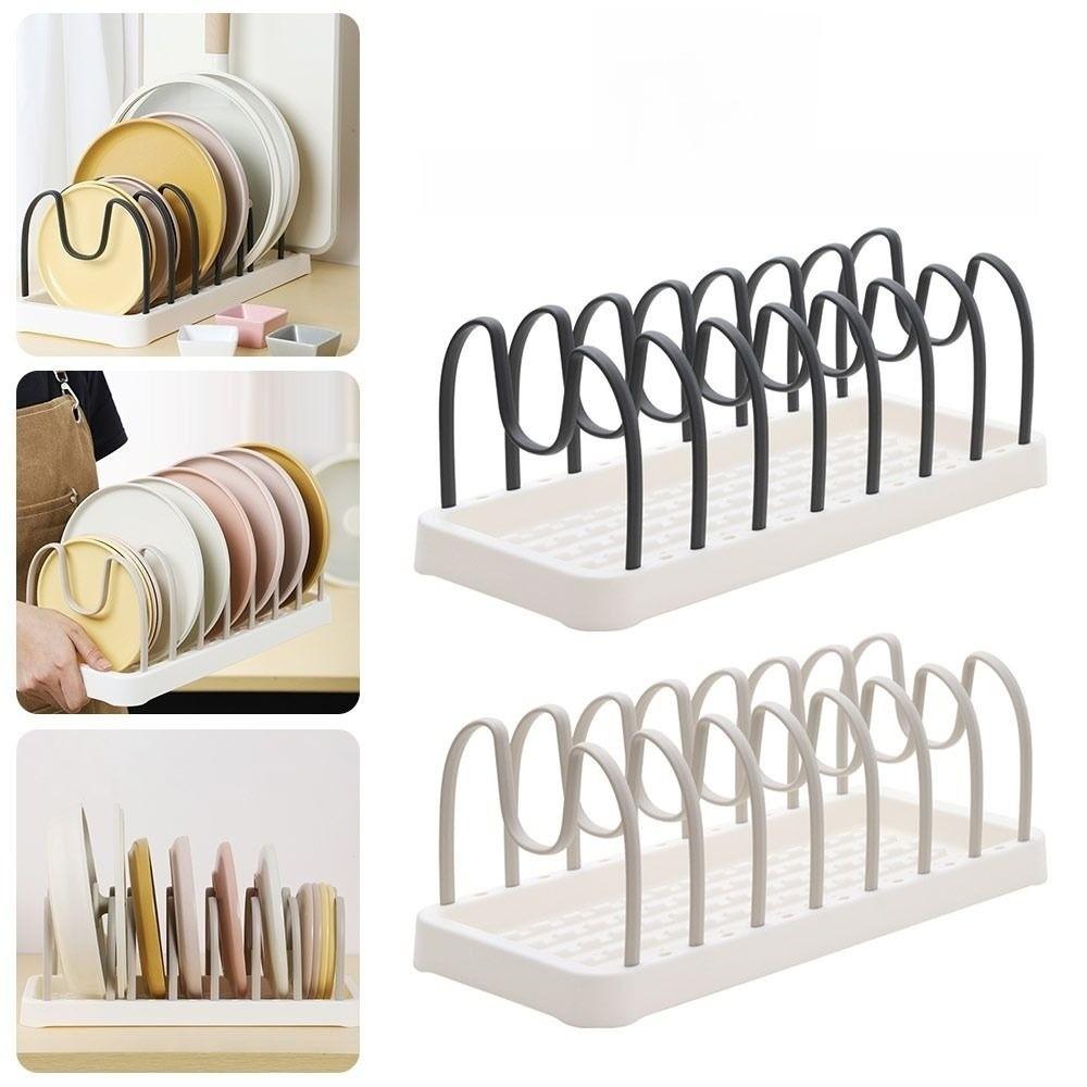 Sturdy Dish Drying Rack Multi-purpose Kitchen Shelf New Pot Lid Holder  Kitchen Storage Organizer